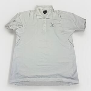 Adidas ClimaCool Polo Shirt Mens Large White Hawk Ridge Golf Performance L